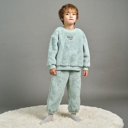 日本童裝 b・R# 絨毛睡衣套裝 100-150cm 男童款 冬季 TOPS PANTS 睡衣系列