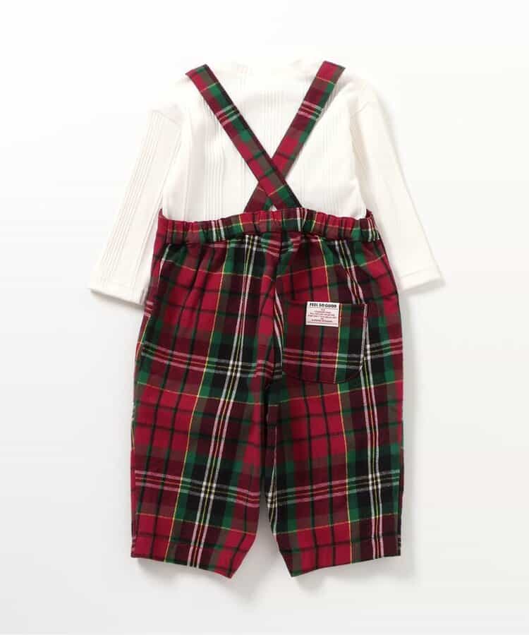 日本童裝 BREEZE 上衣及格仔連衣 80cm 男童款 初生嬰兒 冬季 Jumpsuit Christmas 聖誕快樂特輯 聖誕服裝/飾物配件 聖誕紅/新年紅