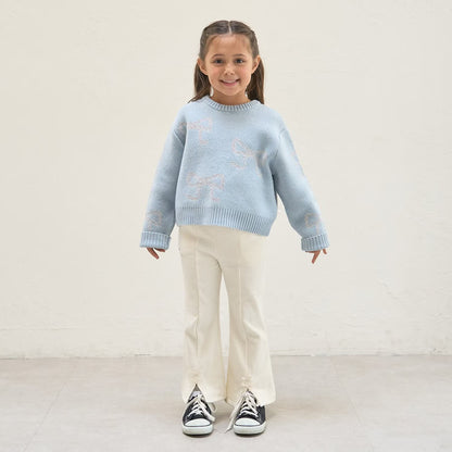 日本童裝 Ly# mine 閃閃蝴蝶結針織毛衣 110-140cm 女童款 冬季 TOPS