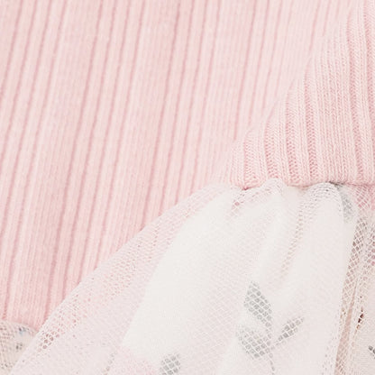 日本童裝 pe#main x 【Sanrio】刺繡拼紗上衣 80-130cm 女童款 夏季 TOPS