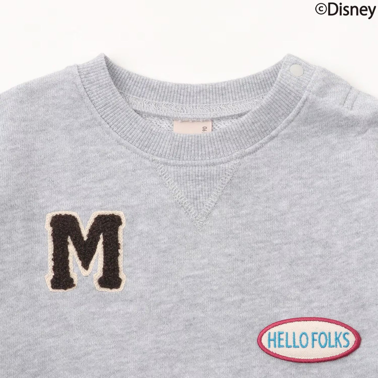 日本童裝 pe#main x Disney 貼布衛衣 80-130cm 男童款 秋季 TOPS