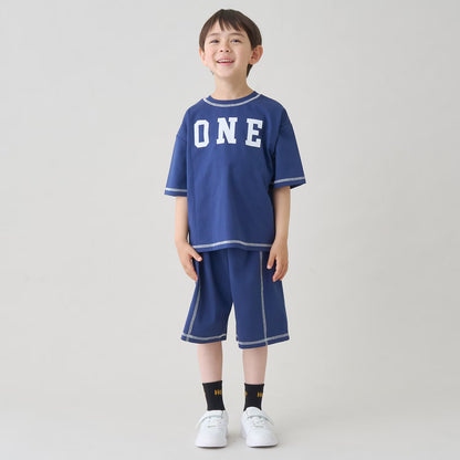 日本童裝 b・R# 防UV 隔熱布料 2Way 前後兩著 撞色拼接上衣 100-140cm 男童款 夏季 TOPS
