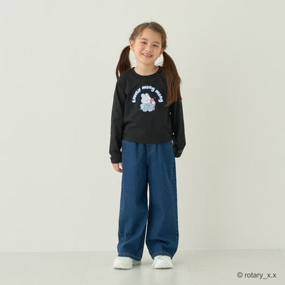 日本童裝 Ly# mine 後繫帶蝴蝶結牛仔褲 100-140cm 女童款 秋季 PANTS