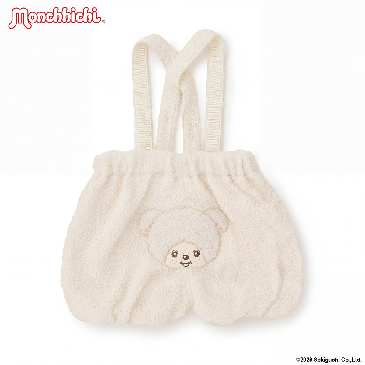 日本童裝 pe#main x Monchhichi 毛毛吊帶短褲 50-80cm 男童款/女童款 初生嬰兒 秋季 Jumpsuit PANTS