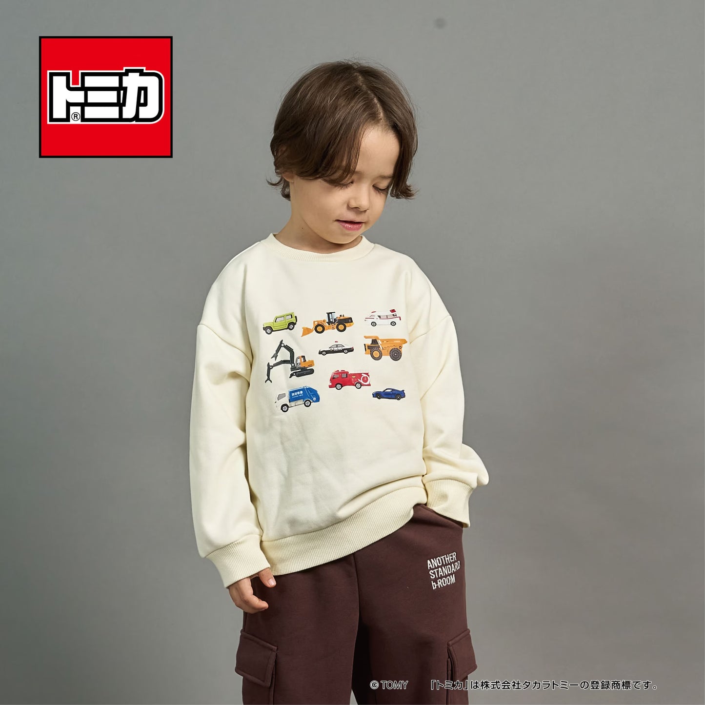 日本童裝 b・R# x Tomica 速乾系列 車車衛衣 90-130cm 男童款 冬季 TOPS