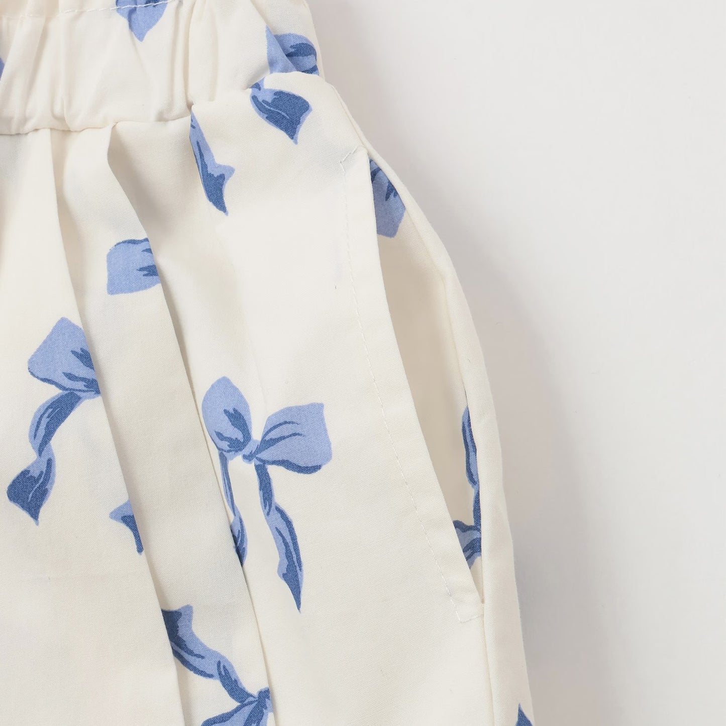 日本童裝 pe#main 蝴蝶結圖案兩件套裝 80-130cm 女童款 夏季 TOPS PANTS