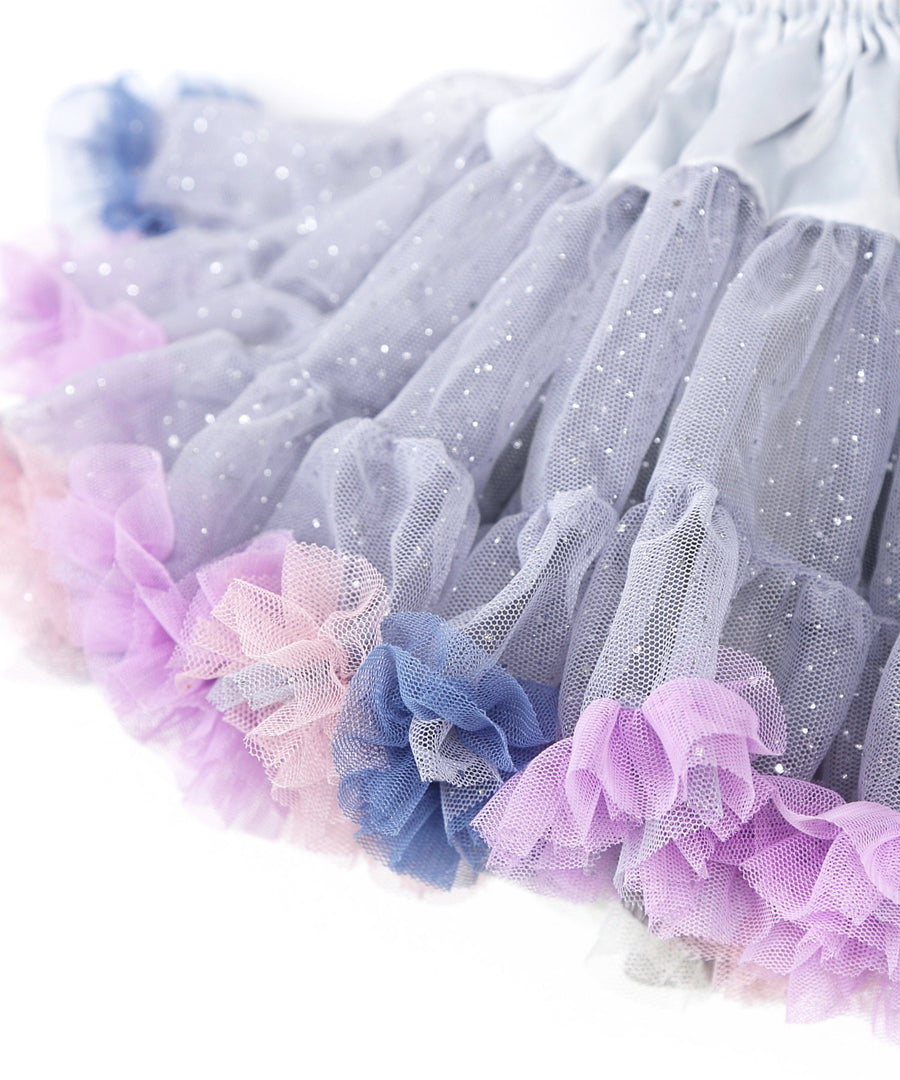 日本童裝 panpantutu 2Way 雙面 閃亮灰 tutu裙 70-135cm 女童款 初生嬰兒 夏季 SKIRTS
