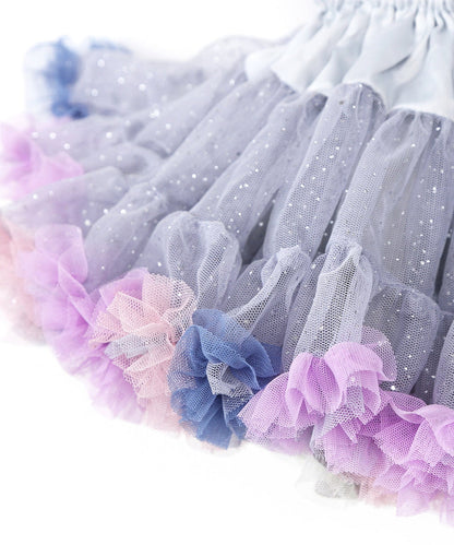 日本童裝 panpantutu 2Way 雙面 閃亮灰 tutu裙 70-135cm 女童款 初生嬰兒 夏季 SKIRTS