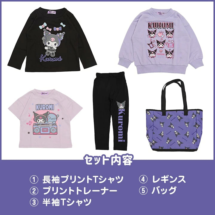 日本直送 Sanrio 福袋5點 100-130cm 女童款 2026年日本新春福袋 福袋不參與$900免運 滿$900可加$25免運 【日本預售：2026年1月1日】