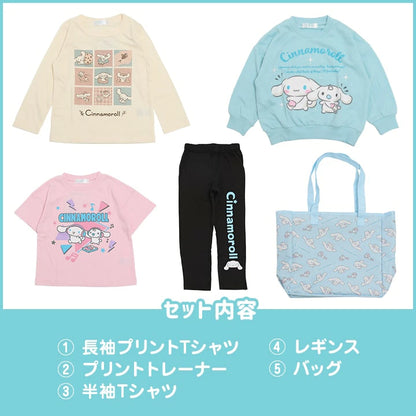 日本直送 Sanrio 福袋5點 100-130cm 女童款 2026年日本新春福袋 福袋不參與$900免運 滿$900可加$25免運 【日本預售：2026年1月1日】