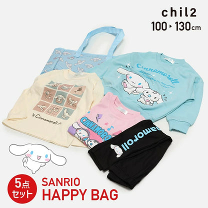 日本直送 Sanrio 福袋5點 100-130cm 女童款 2026年日本新春福袋 福袋不參與$900免運 滿$900可加$25免運 【日本預售：2026年1月1日】