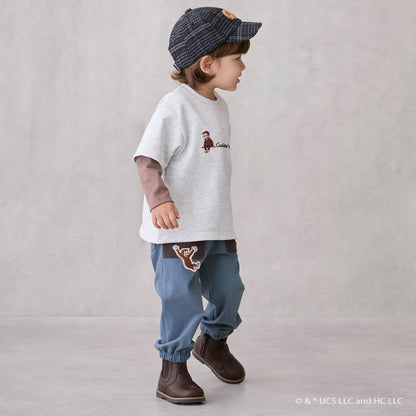 日本童裝 pe#main x Curious George 工裝長褲 80-130cm 男童款 冬季 PANTS