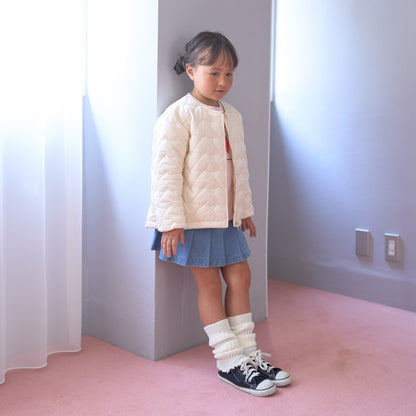 日本童裝 Ly# mine 心型絎縫夾棉外套 90-140cm 女童款 冬季 (適合初秋、香港平均溫度、寒冷天氣）OUTERWEAR 【日本預售：2026年9月中旬】