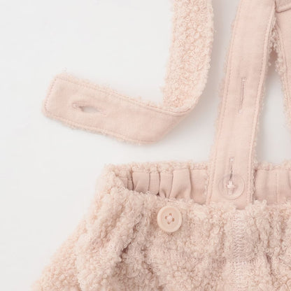 日本童裝 pe#main x Monchhichi 毛毛吊帶短褲 50-80cm 男童款/女童款 初生嬰兒 秋季 Jumpsuit PANTS
