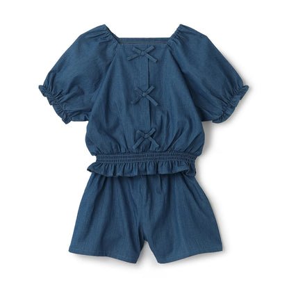 Japanese children's clothing Ly# mine tank top and shorts set 100-150cm girls summer TOPS PANTS 