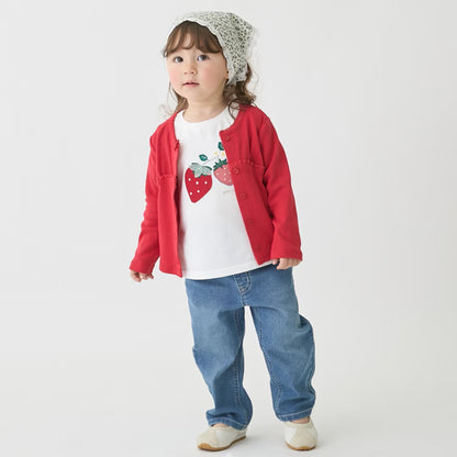 日本童裝 pe#main 防UV 針織外套 80-130cm 女童款 夏季 OUTERWEAR