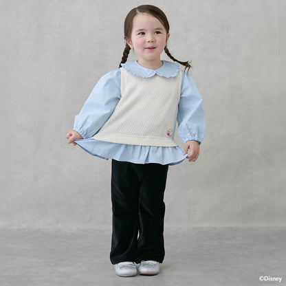 日本童裝 pe#main x Disney Frozen假兩件上衣 80-130cm 女童款 冬季 TOPS