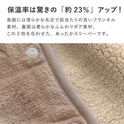日本直送 日本製 法蘭絨背心睡袋 80-130cm 男童款/女童款 秋冬季 睡袋系列