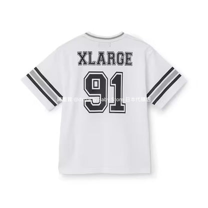 Japanese XLARGE KIDS number printed tops 90-140cm boys' summer TOPS 