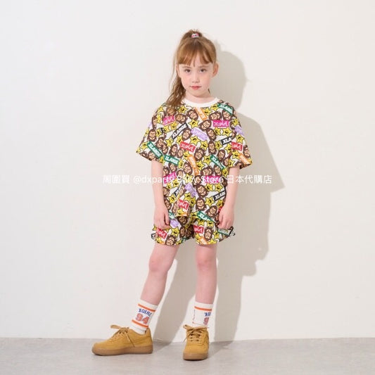 Japanese children's clothing X-girl Stages gorilla print shorts 80-140cm girls summer PANTS 