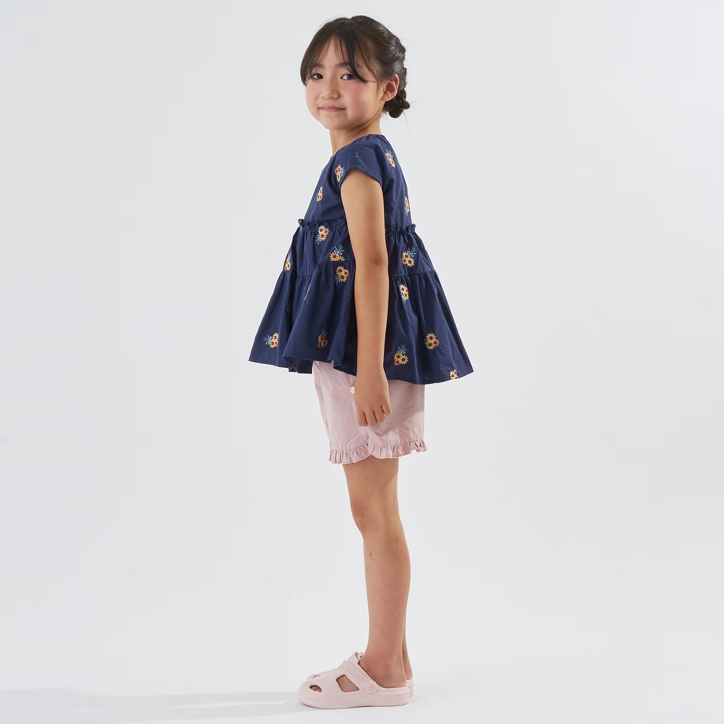 Japanese children's clothing Ly# mine tank top and shorts set 100-150cm girls summer TOPS PANTS 