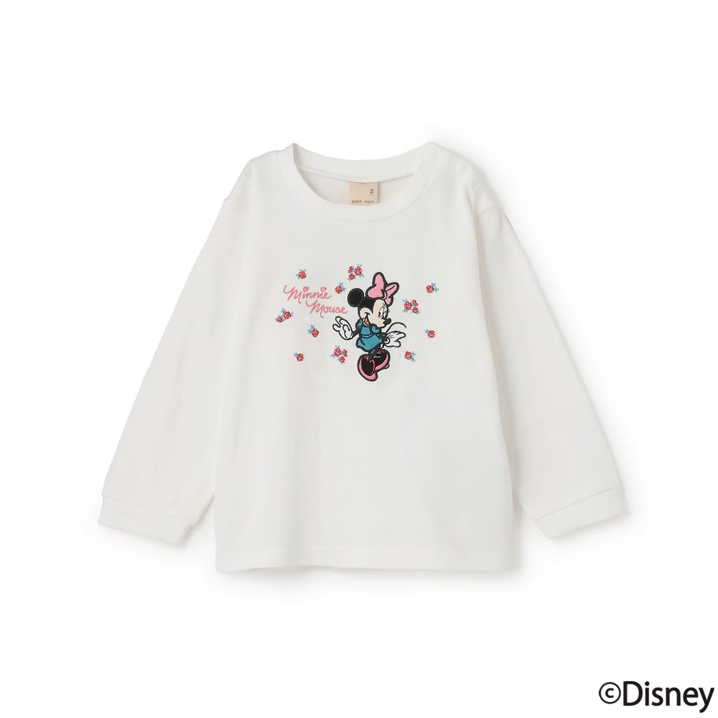 日本童裝 pe#main x Disney 圖案長袖上衣 80-130cm 男童款/女童款 秋季 TOPS