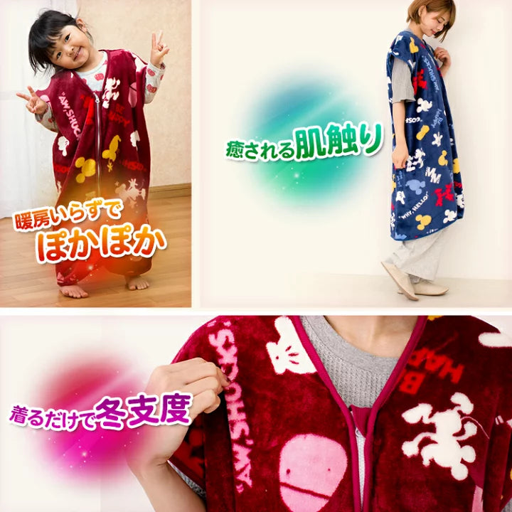 Japanese children's clothing zipper sleeping bag 50x70/70x100cm boys/girls/adult autumn and winter sleeping bag series 