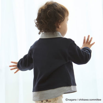 日本童裝 pe#main x Chiikawa 假兩件拼接上衣 80-110cm 男童款 夏季 TOPS