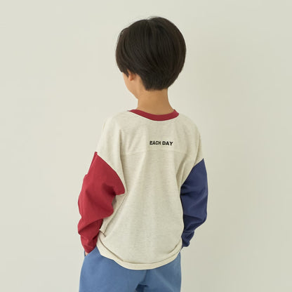 日本童裝 b・R# 防污系列 吸水速乾系列 防UV 拼色上衣 110-140cm 男童款 秋季 TOPS
