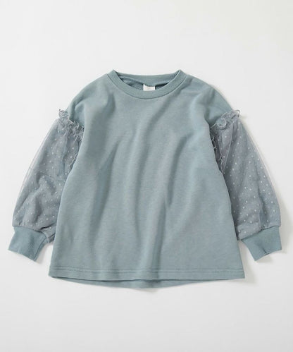 日本童裝 dev!rock 薄紗袖衛衣 100-160cm 女童款 冬季 TOPS
