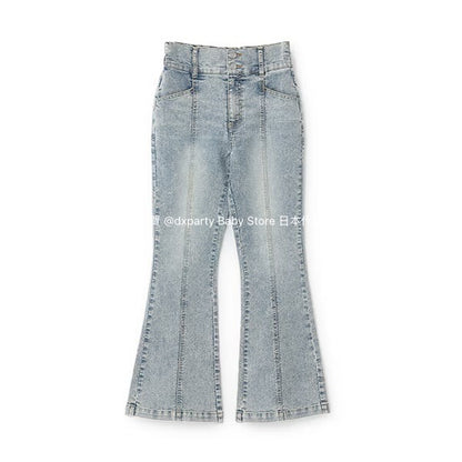Lovetoxic Japanese children's clothing contact cold flared jeans 140-170cm girls summer PANTS 