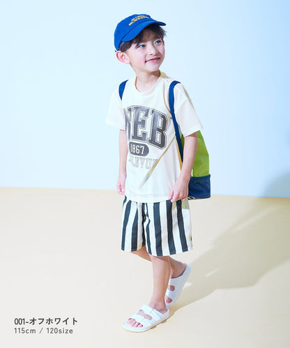 日本童裝 dev!rock 防UV 印花短袖沙灘兩件套裝 100-160cm 男童款 夏季 TOPS PANTS 夏日玩水泳衣特輯