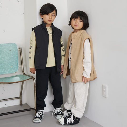 日本童裝 b・R# 2Way 雙面兩著 背心外套 100-150cm 男童款 冬季 OUTERWEAR 【日本預售：2026年9月中旬】