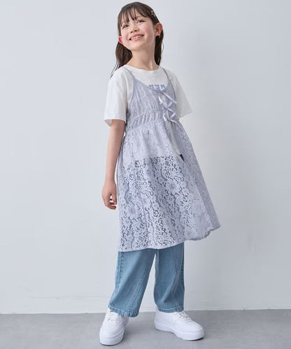 日本童裝 aF#a325 上衣及吊帶蕾絲裙 110-160cm 女童款 夏季 TOPS DRESSES