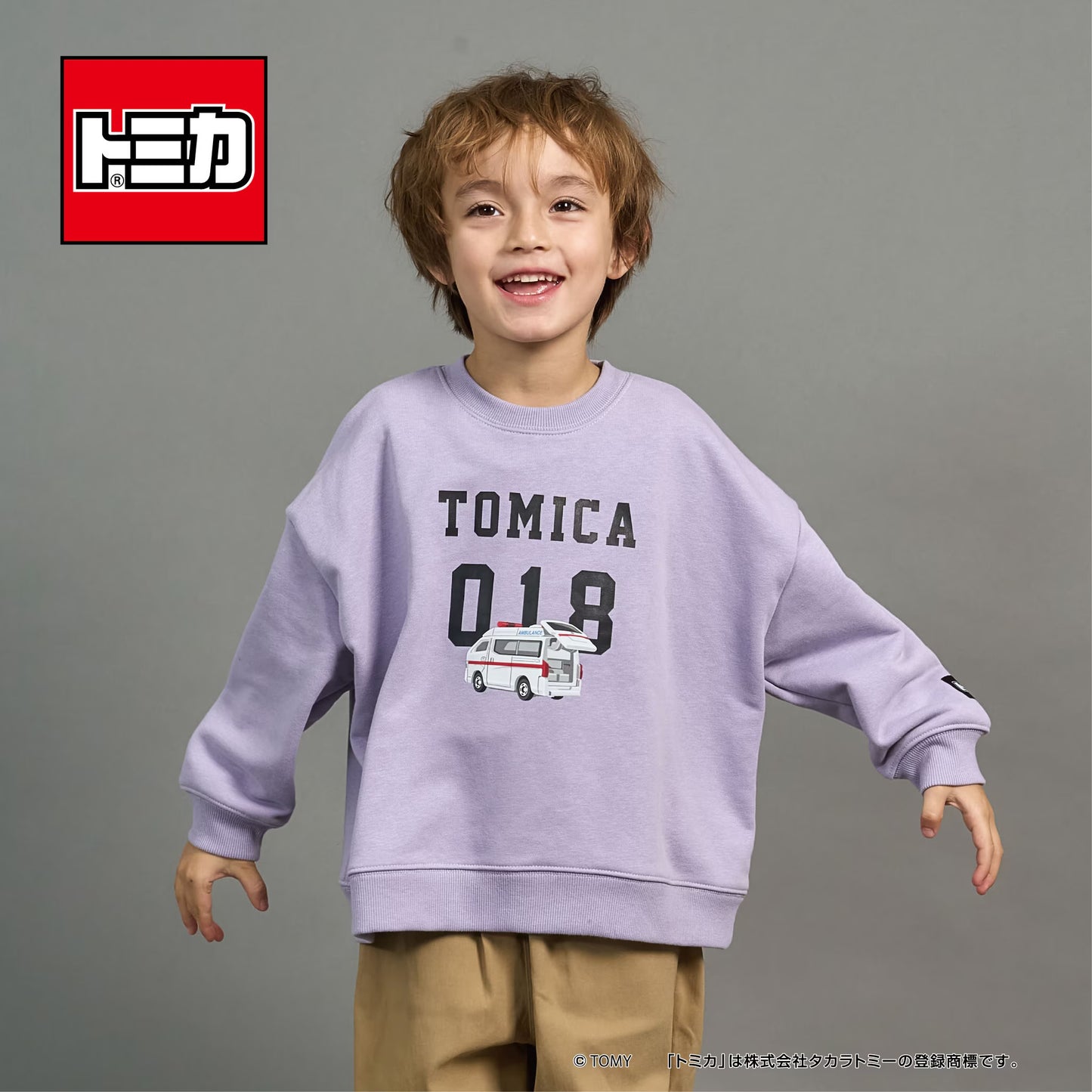 日本童裝 b・R# x Tomica 速乾系列 車車衛衣 90-130cm 男童款 冬季 TOPS