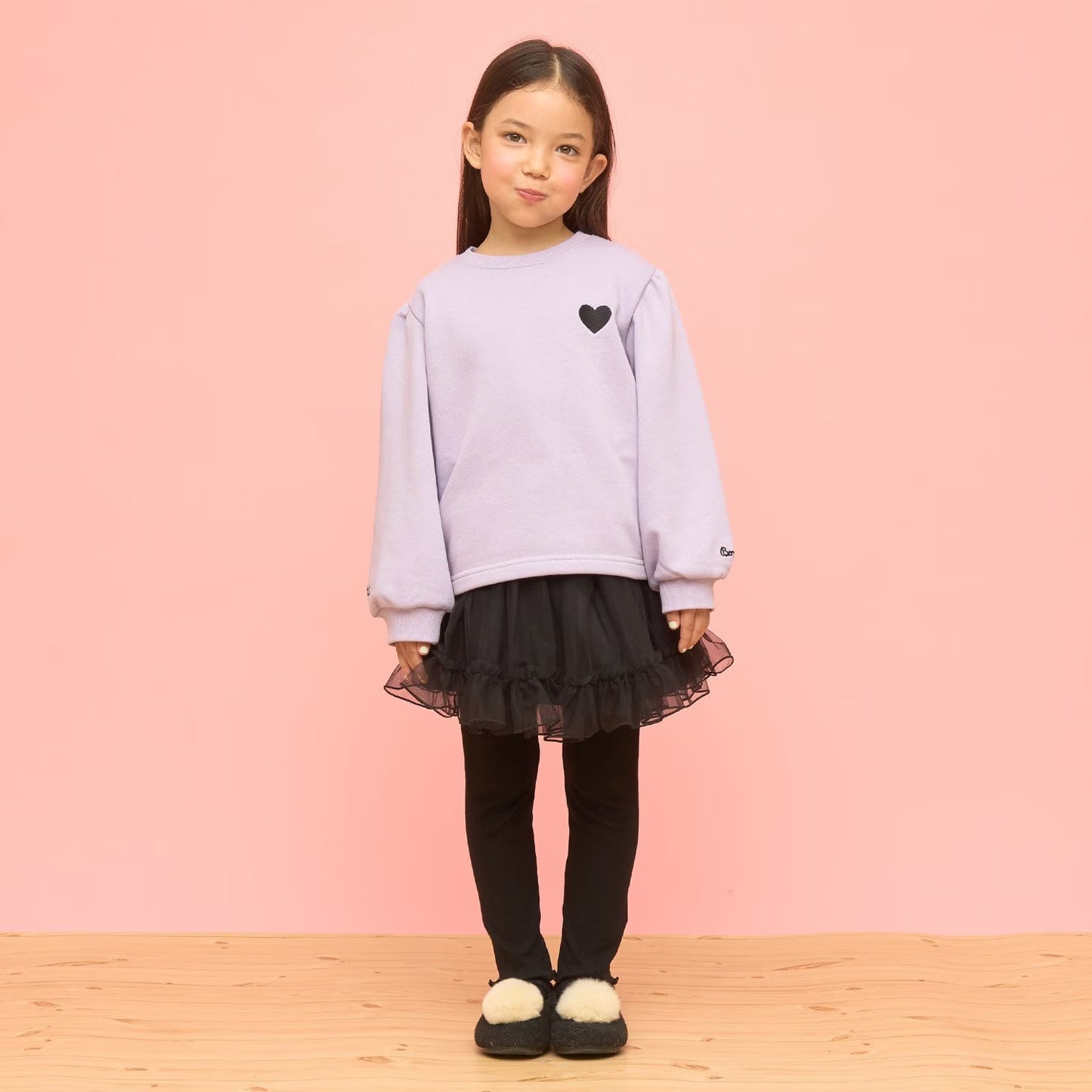 日本童裝 Ly# mine 蓬鬆薄紗裙連打底褲 100-140cm 女童款 冬季 SKIRTS PANTS