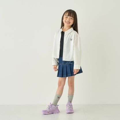 日本童裝 Ly# mine 牛仔百摺裙 100-140cm 女童款 秋季 SKIRTS