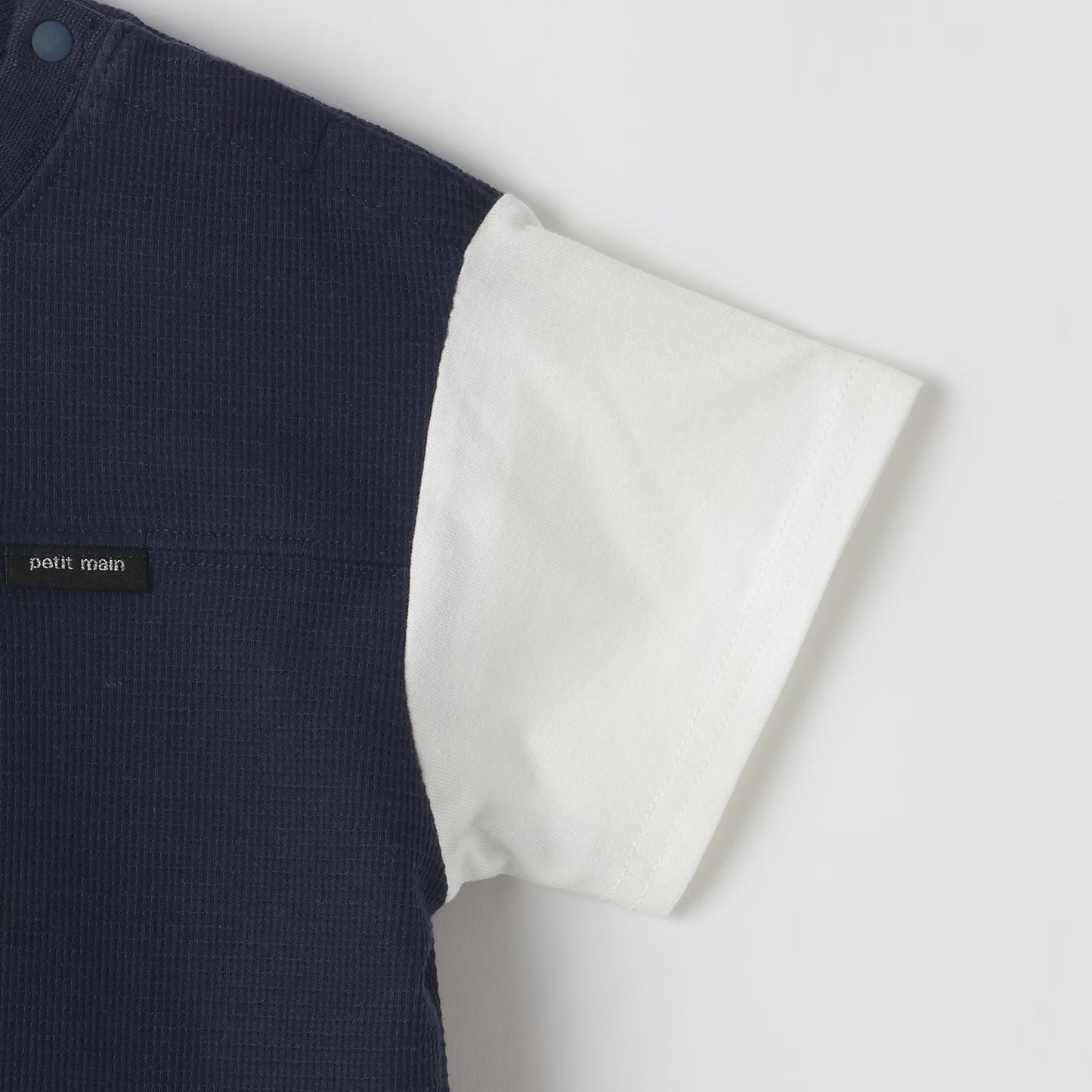 日本童裝 pe#main 接觸冷感 假兩件上衣及短褲套裝 80-130cm 男童款 夏季 TOPS PANTS
