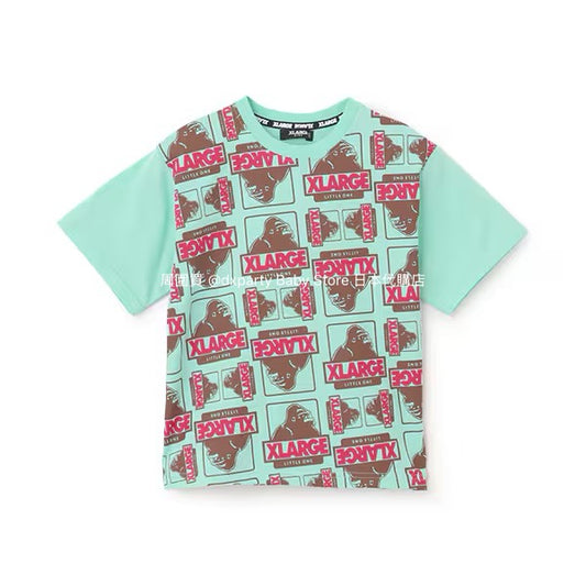 Japanese XLARGE KIDS Printed Tops 80-140cm Boys Summer TOPS 
