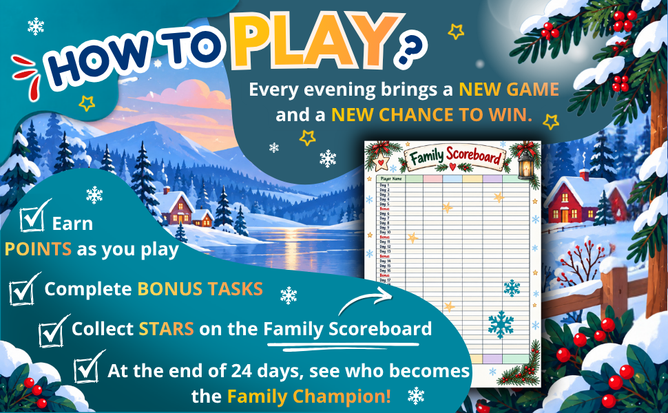 日英美直送 Family Games Book Advent Calendar 聖誕倒數日曆 大人款/兒童款 聖誕快樂特輯 不參與$900免運 滿$900可加$25免運到順豐站/智能櫃 Christmas Advent Calendars 2026