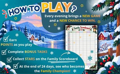 日英美直送 Family Games Book Advent Calendar 聖誕倒數日曆 大人款/兒童款 聖誕快樂特輯 不參與$900免運 滿$900可加$25免運到順豐站/智能櫃 Christmas Advent Calendars 2026