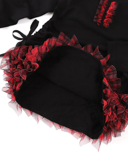 日本童裝 panpantutu 拼接千層酥格紋連身裙 80-140cm 女童款 夏季 DRESSES