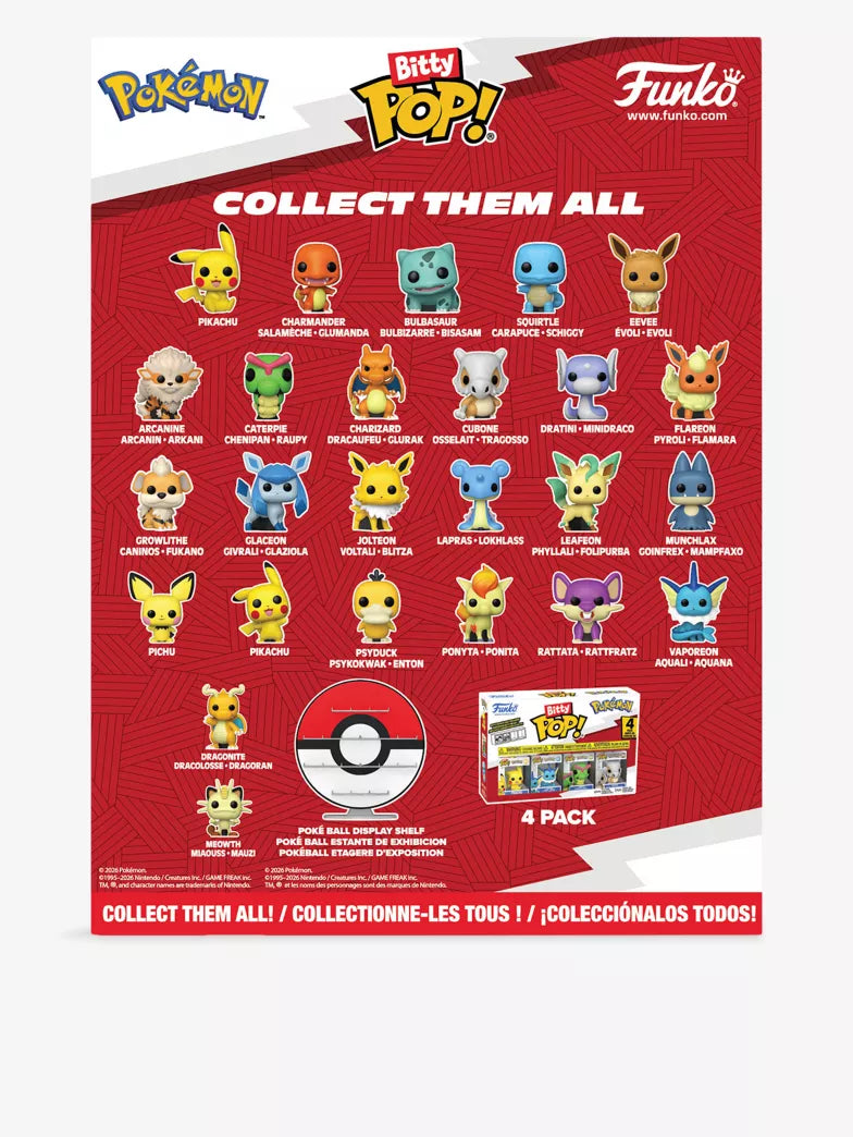 日英美直送 FUNKO Bitty Pop! Pokémon 24-Day Countdown Advent Calendar 聖誕倒數日曆 大人款/兒童款 聖誕快樂特輯 不參與$900免運 滿$900可加$25免運到順豐站/智能櫃 Christmas Advent Calendars 2026