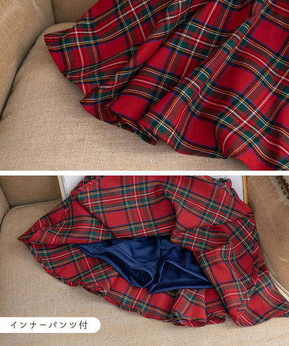 日本童裝 panpantutu 經典格仔短裙 90-140cm 女童款 夏季 SKIRTS