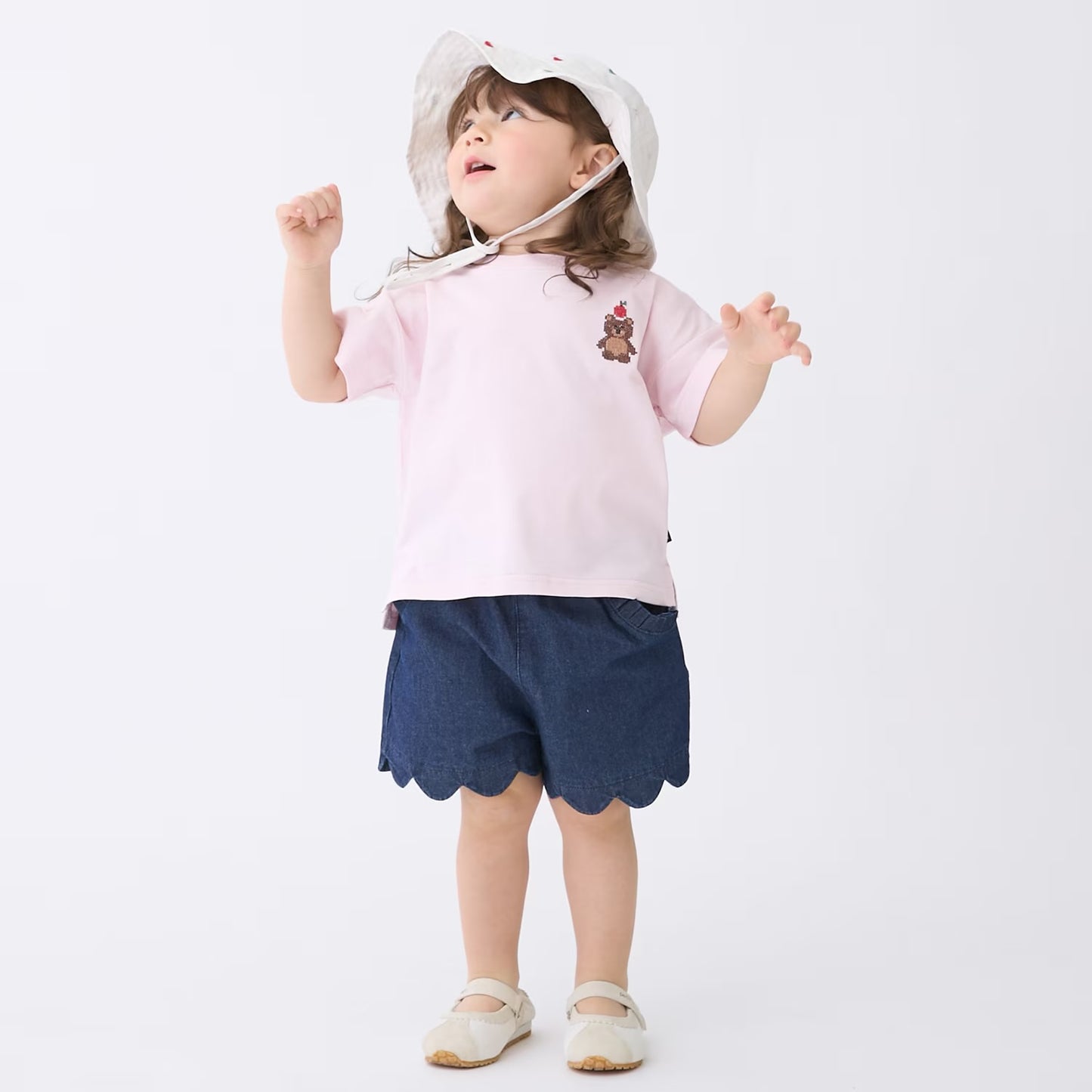 日本童裝 pe#main 防污系列 花邊短褲 80-130cm 女童款 夏季 PANTS