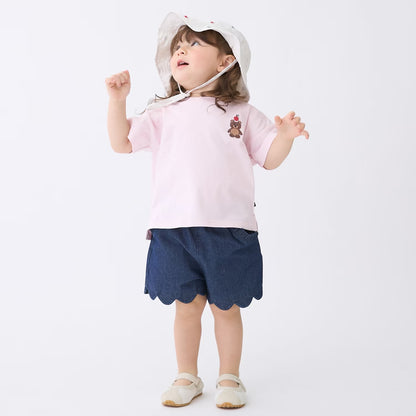 日本童裝 pe#main 防污系列 花邊短褲 80-130cm 女童款 夏季 PANTS