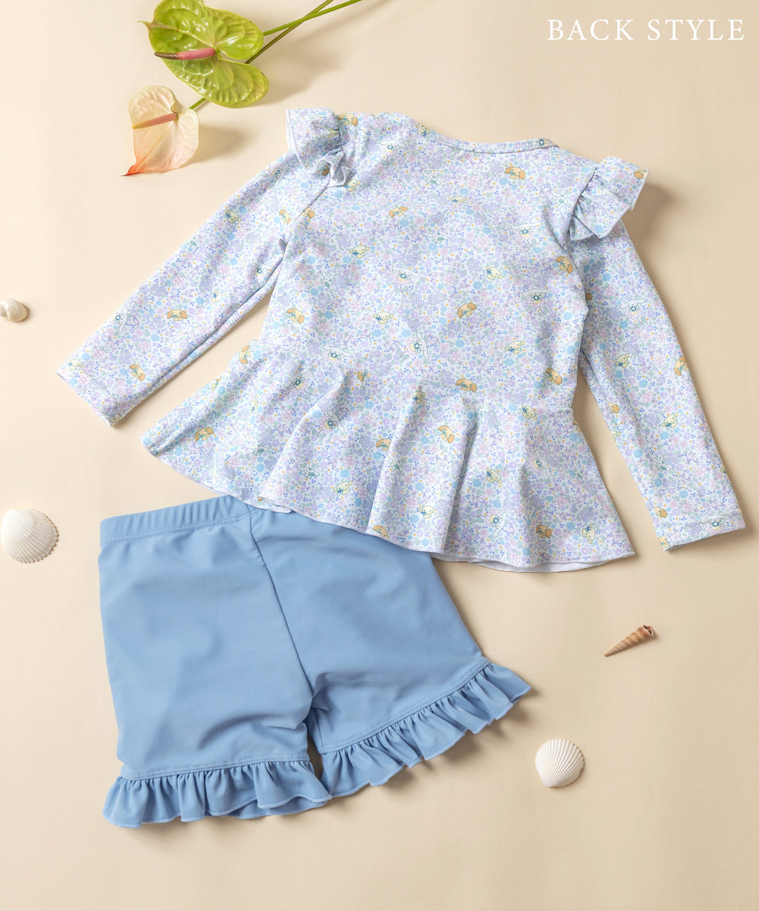 Japanese children's clothing panpantutu x Sanrio Cinnamoroll UV protection two-piece swimsuit set 95-130cm girls summer swimsuit special edition 