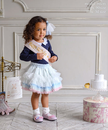 Japanese children's panpantutu Jewel ballet tutu skirt set (birthday gift, May-August) (name embroidered!) 70-140cm girls' newborn baby summer SKIRTS 