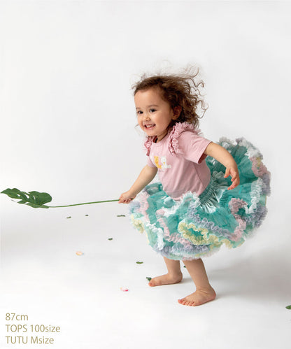 Japanese children's clothing panpantutu Emerald tutu skirt 70-135cm girls' newborn baby summer SKIRTS 