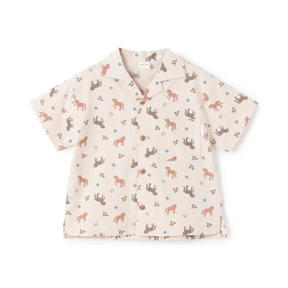 日本童裝 pe#main 各種圖案短袖襯衫 80-130cm 男童款 夏季 TOPS